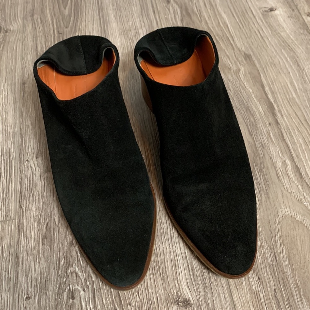Everlane Suede Heel Mules Black Size 9.5 - Picture 4 of 16